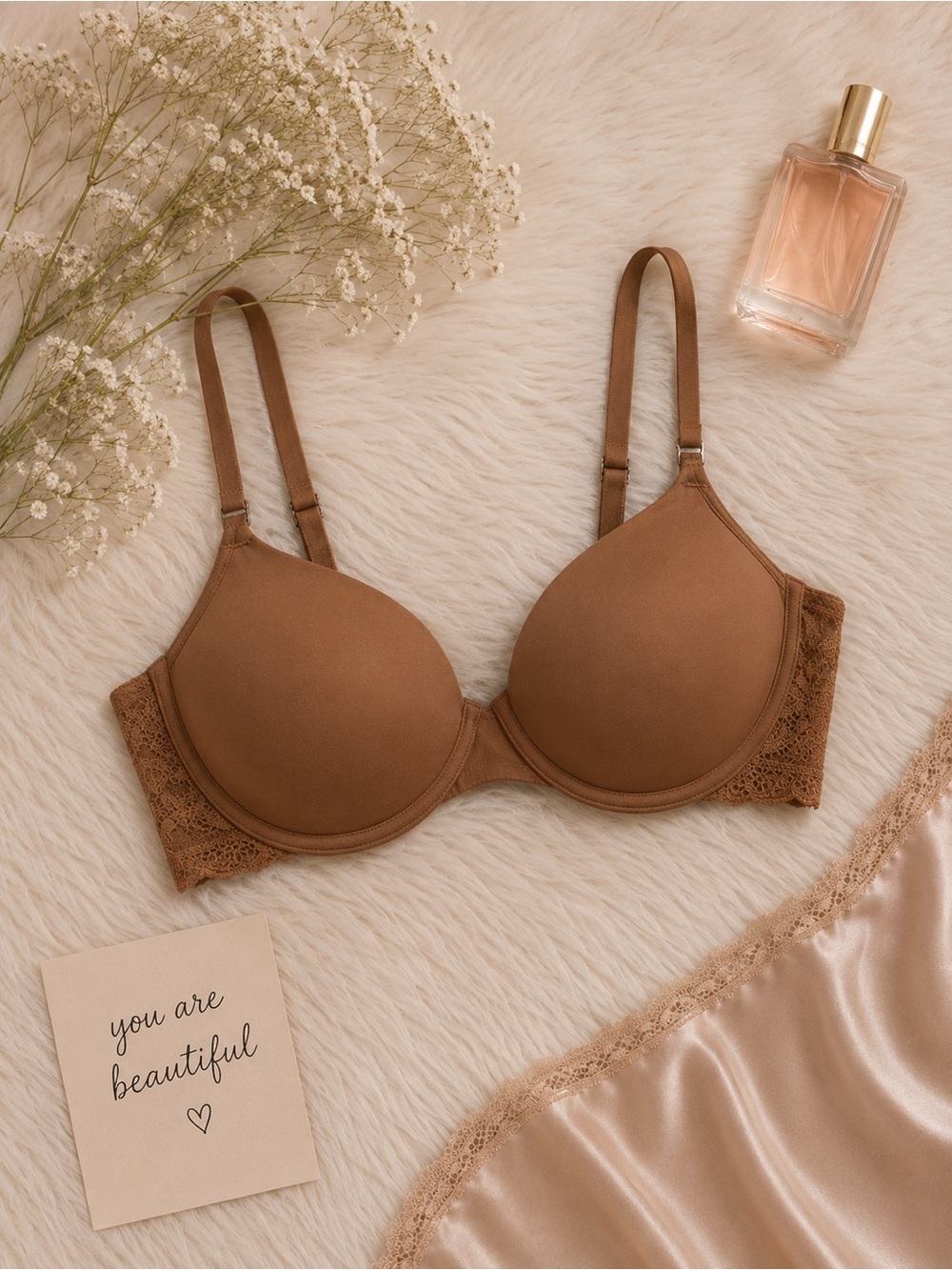NWT Dorina Tone-On-Tone Isabelle Nude Underwire T-Shirt Bra Color Medium Sz. 40C